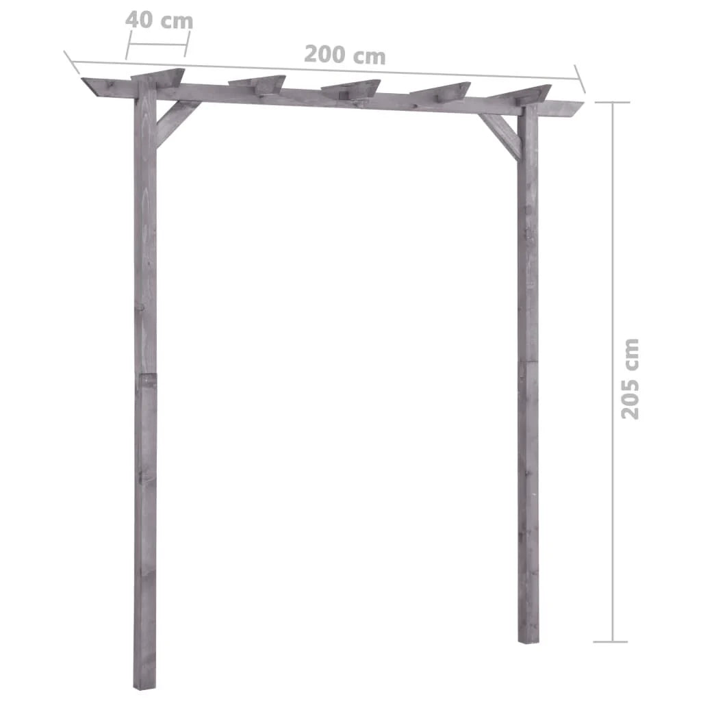 Pergola jardin gris bois pin – Élégance & solidité