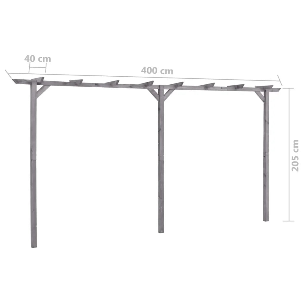 Pergola jardin gris bois pin – Élégance & solidité