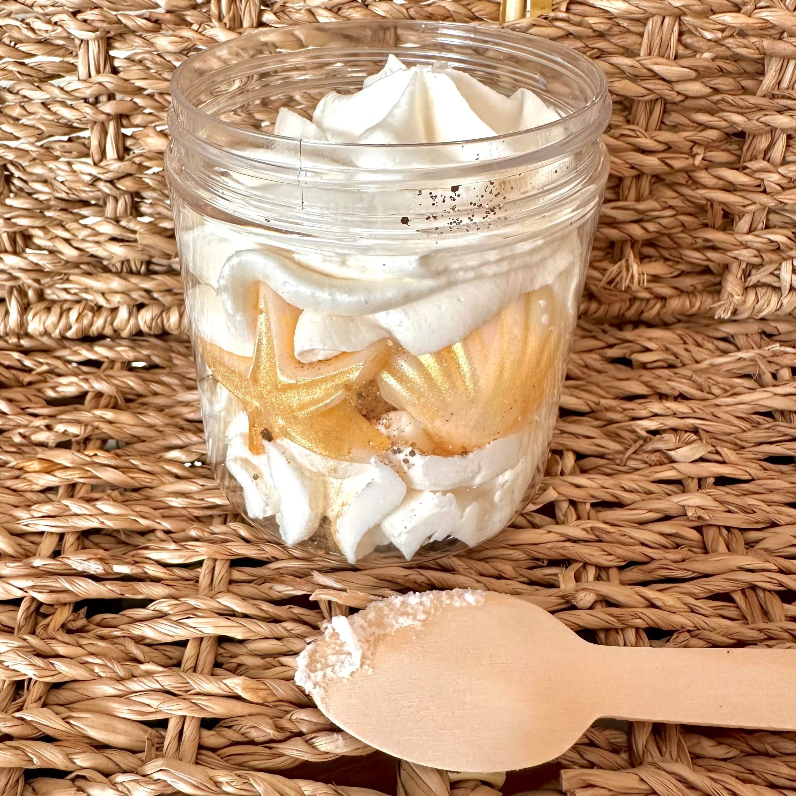 Creamy wax large pot and its small spoon 160 g Clementine monoï - Gourmet candle