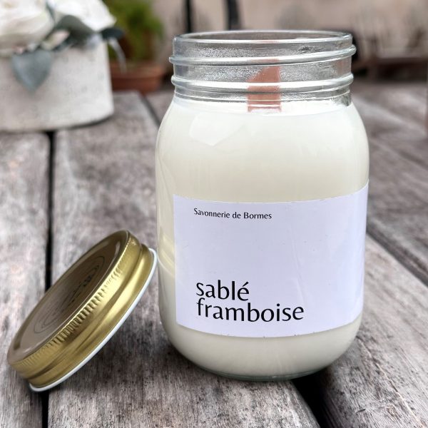 POT DE CIRE 400 G SABLE FRAMBOISE - Savonnerie de Bormes