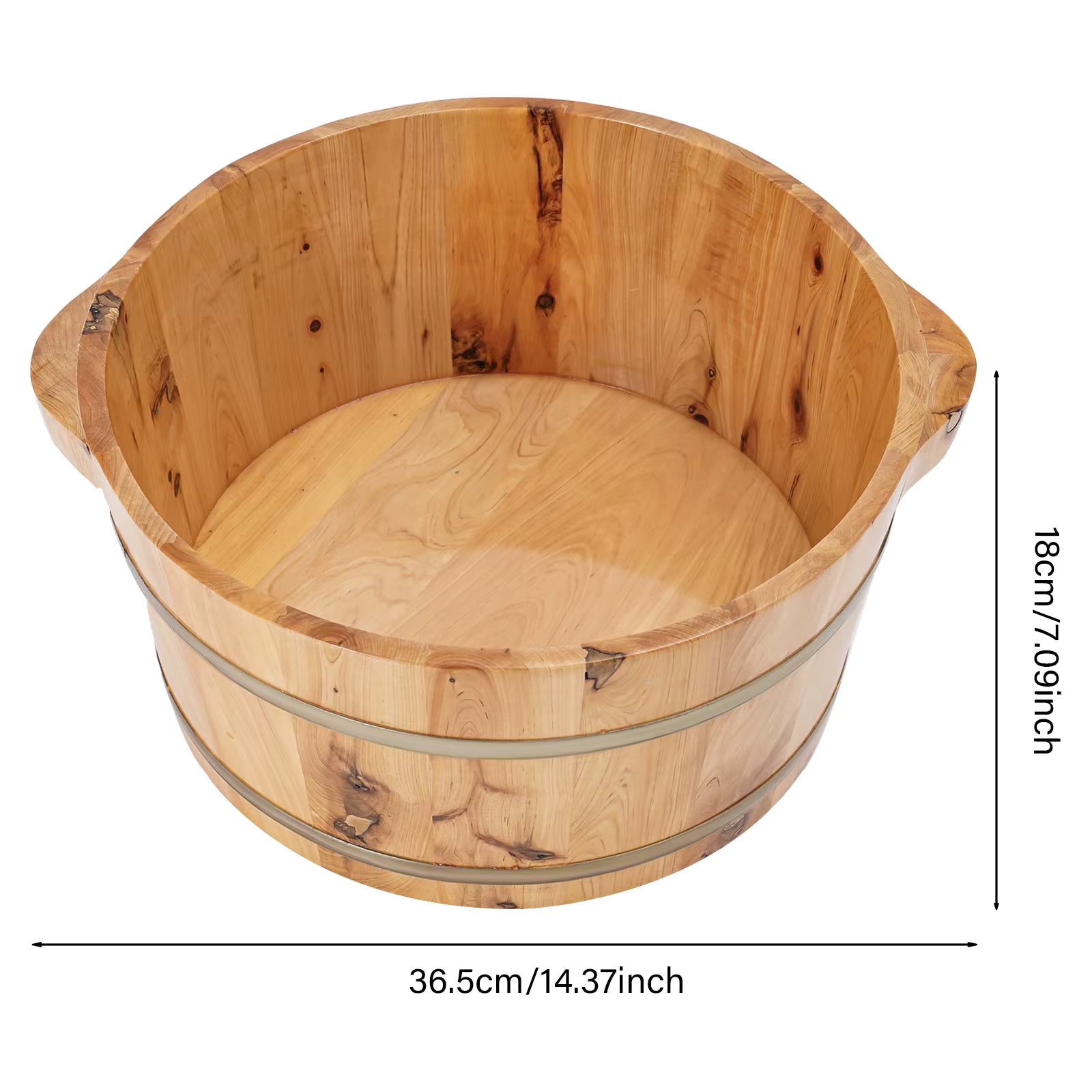 Bassin de Bain pour Pieds en Bois Naturel - Relaxation et Confort - vue 3