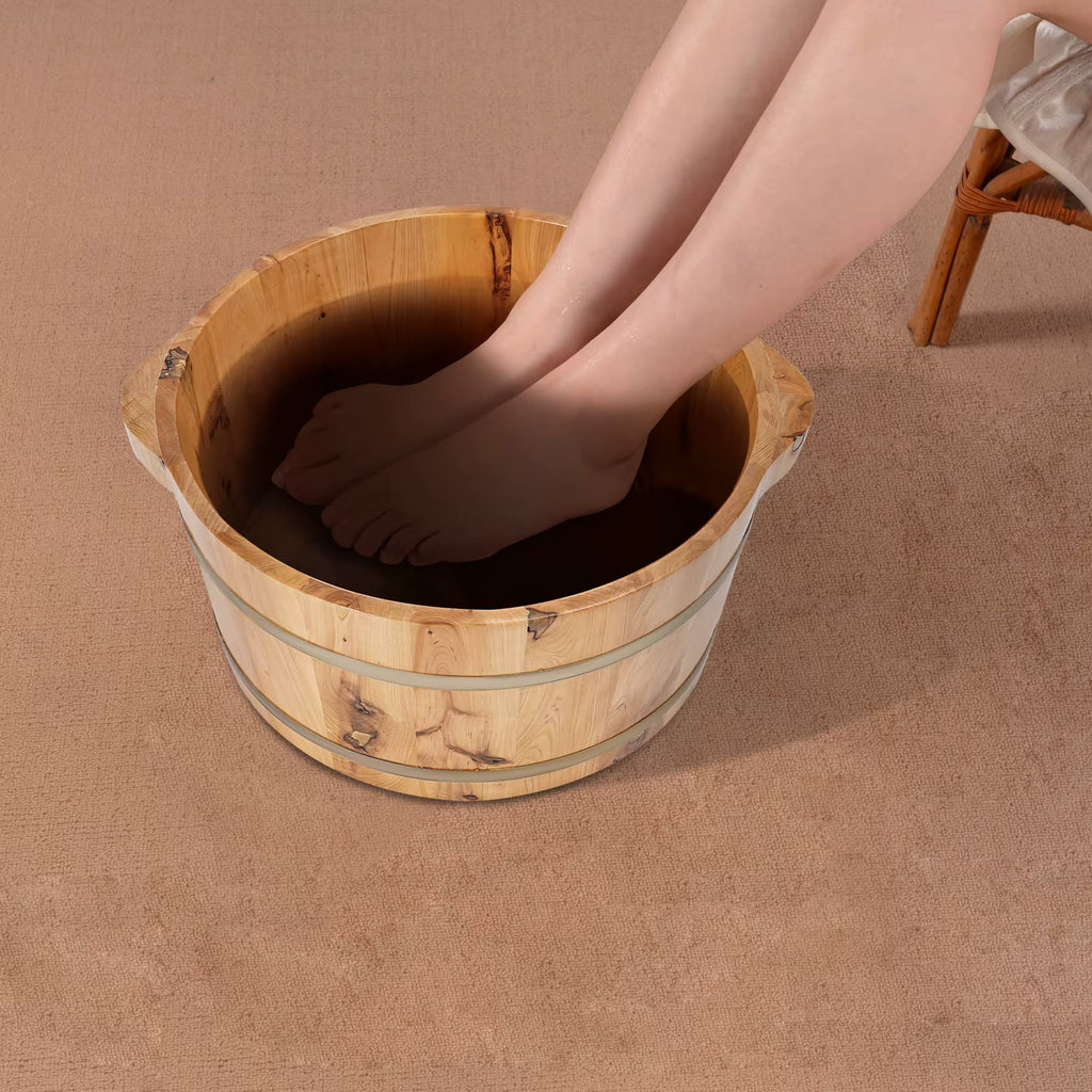 Bassin de Bain pour Pieds en Bois Naturel - Relaxation et Confort - vue 8
