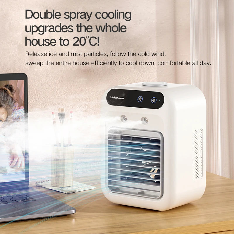 Climatiseur Portable Sans Fil USB – Mini Refroidisseur d'Air & Humidificateur