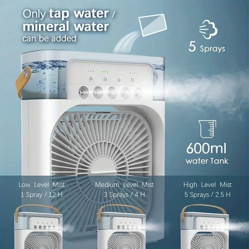 Humidificateur & Ventilateur 2-en-1 – Bien-être Raffiné à Portée de Main