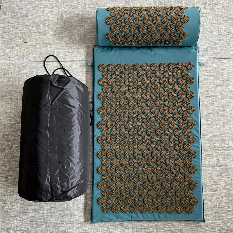 Ensemble Matelas & Oreiller d’Acupression en Mousse – Format Voyage