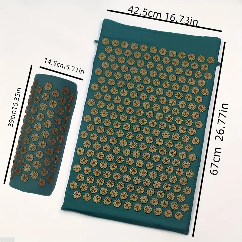 Ensemble Matelas & Oreiller d’Acupression en Mousse – Format Voyage