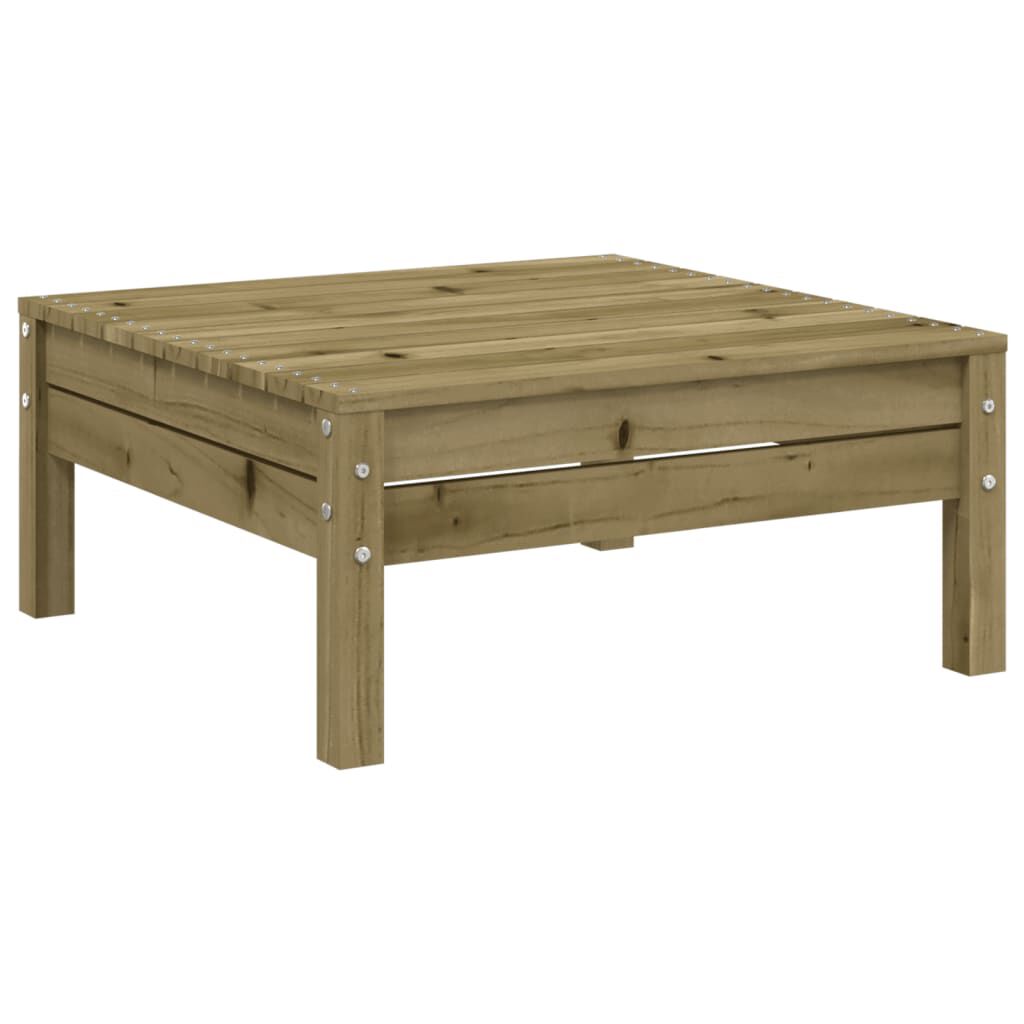 Salon jardin 6 pcs bois pin + coussins  Naturel impregné Noir