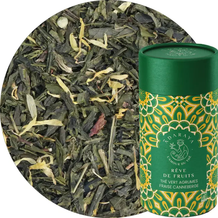 Thé Vert Rêve de Fruits Bio - Un Mélange Fruité et Enchanteur