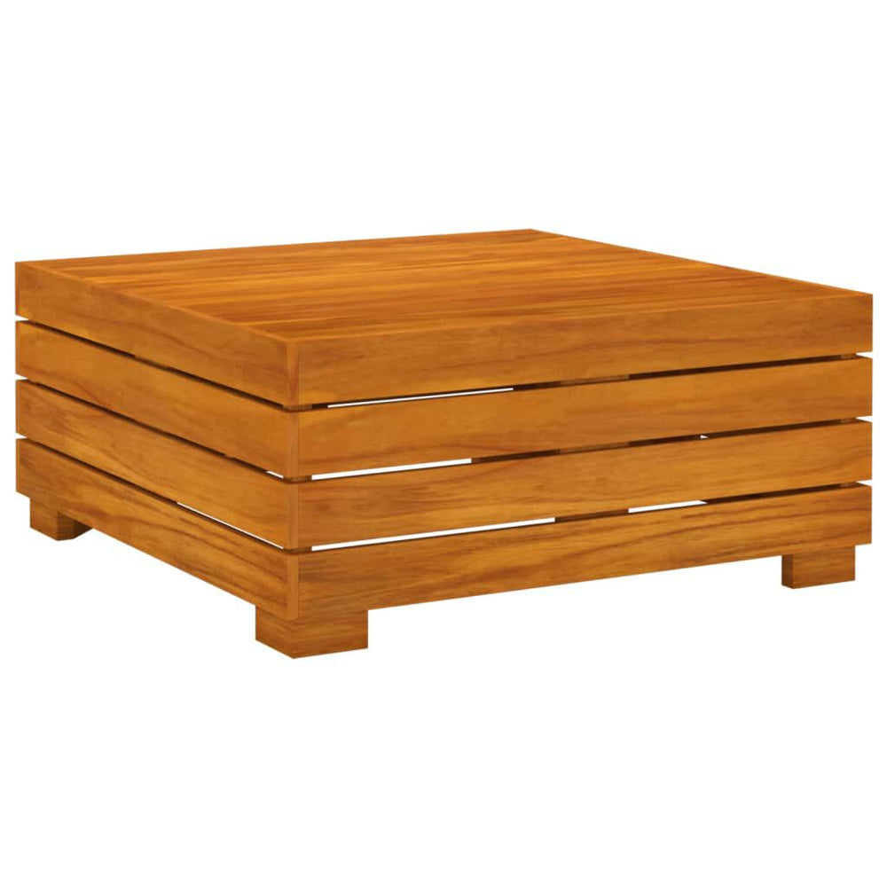 Salon jardin bois acacia 12 pièces + coussins Crème