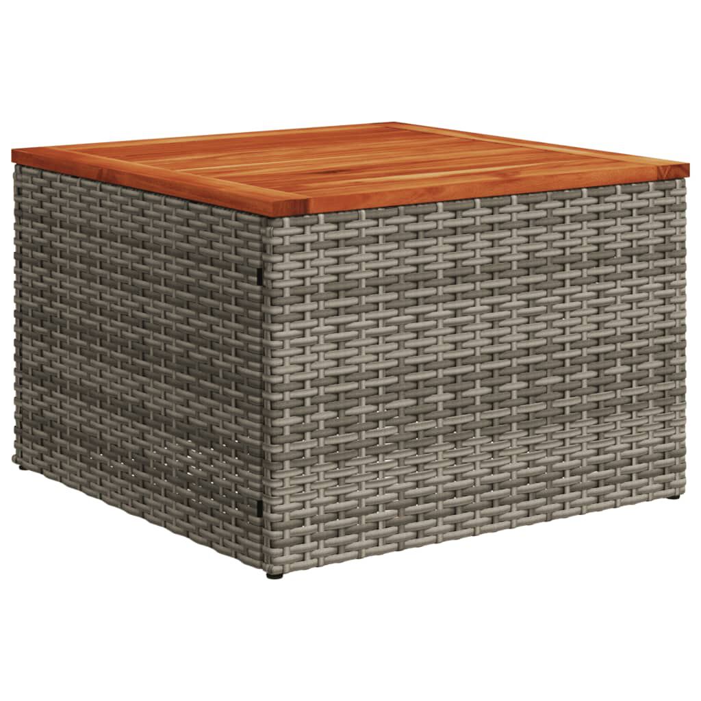 Salon de jardin 11 pcs en résine tressée – Confort et style - Gris