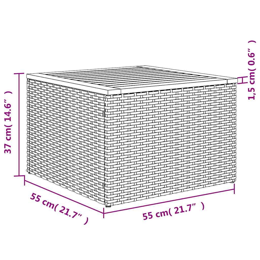 Salon de jardin 5 places en résine tressée - Confort - Noir