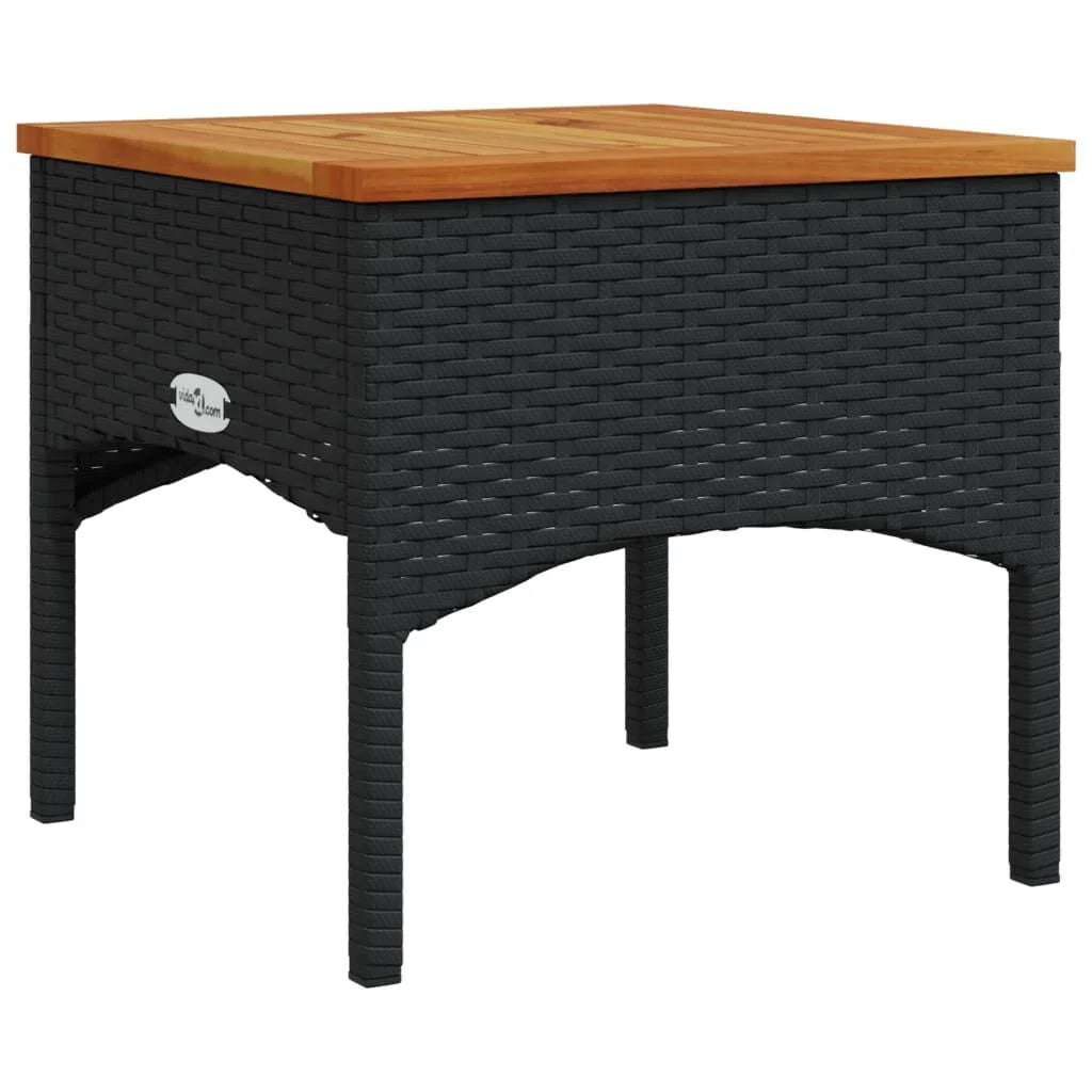 Salon de jardin 3 pcs résine tressée noir avec coussins Noir