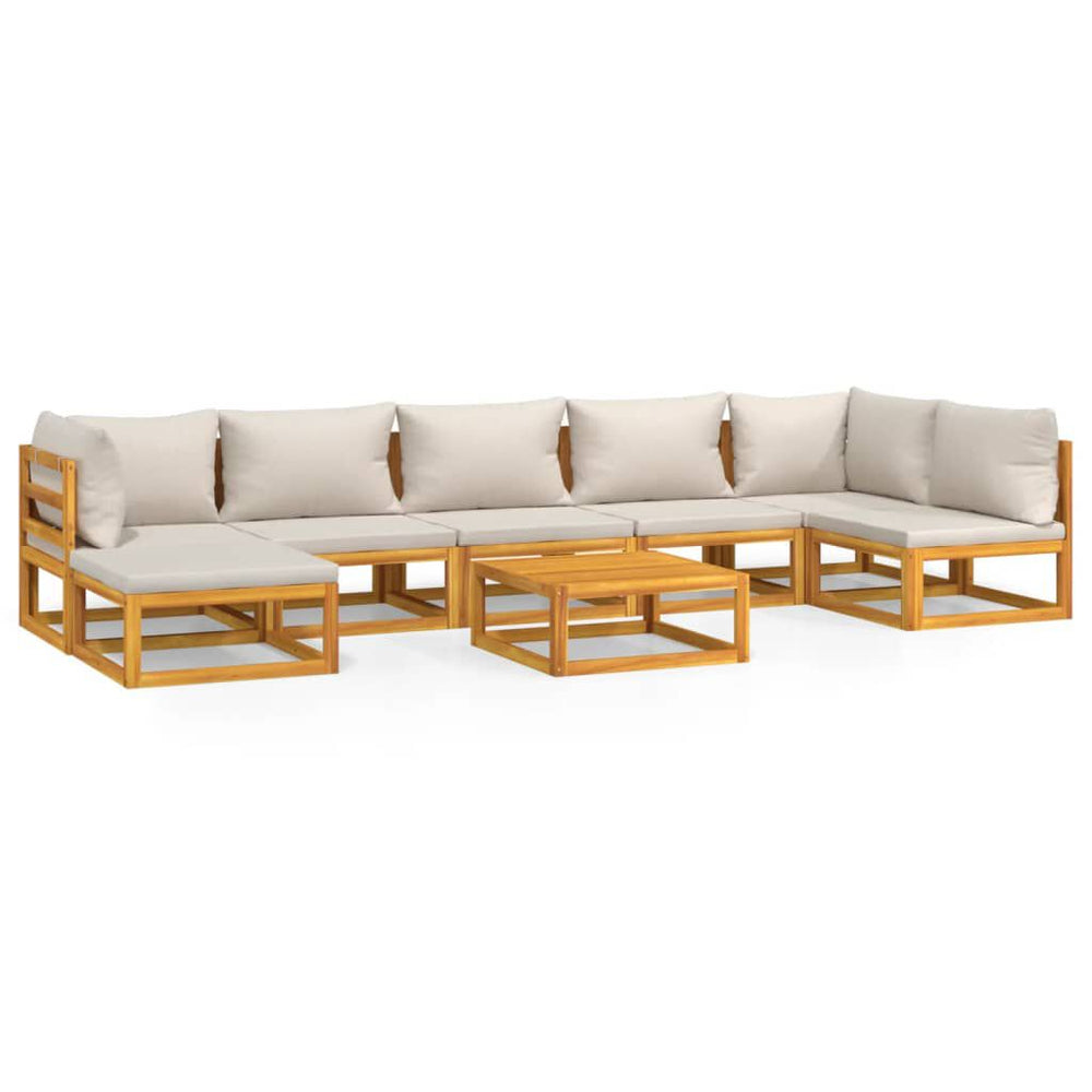 Salon de jardin 12 pcs en bois d’acacia