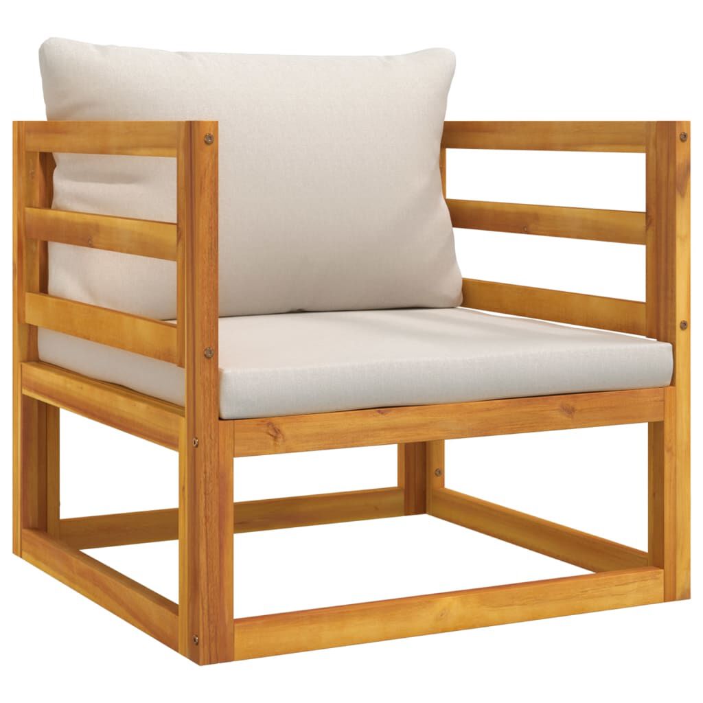 Salon de jardin 12 pcs en bois d’acacia – Élégance et confort Gris clair