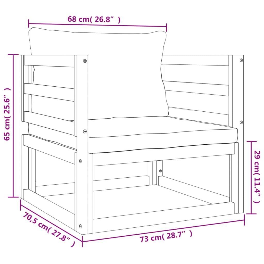Salon de jardin 12 pcs en bois d’acacia – Élégance et confort Gris clair