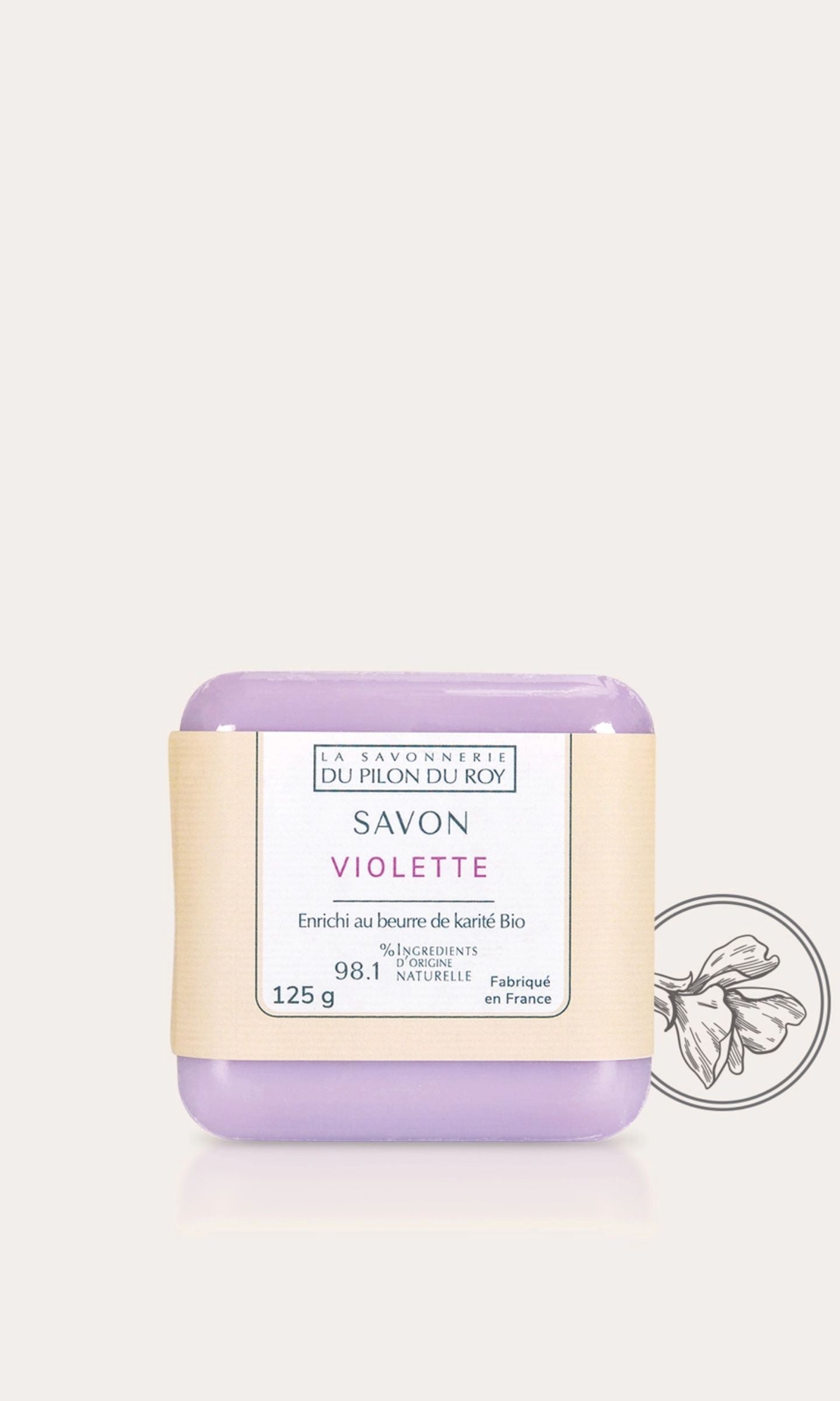 Savon végétal violet 125g - Savonnerie Du Pilon Du Roy