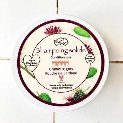 Sanftes festes Shampoo für fettige und empfindliche Kopfhaut – Klettenwurzelpulver