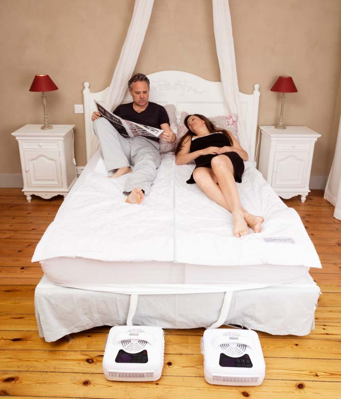 2 Surmatelas Climatisés, rafraichissants et chauffants pour 2 personnes – Climsom