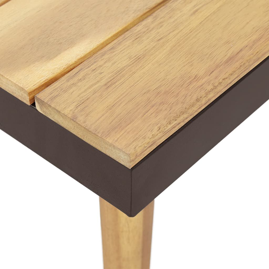 Salon de jardin 8 places bois d'acacia avec coussins Gris foncé