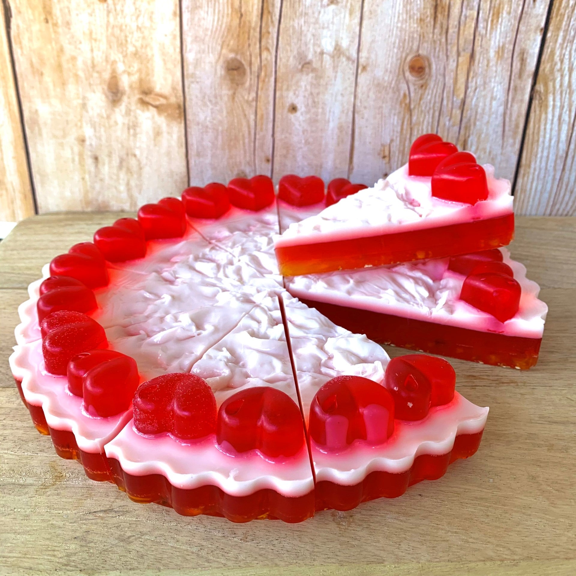 Tarte Part de 100 g Pomme d’Amour et Framboise - Savonnerie de Bormes