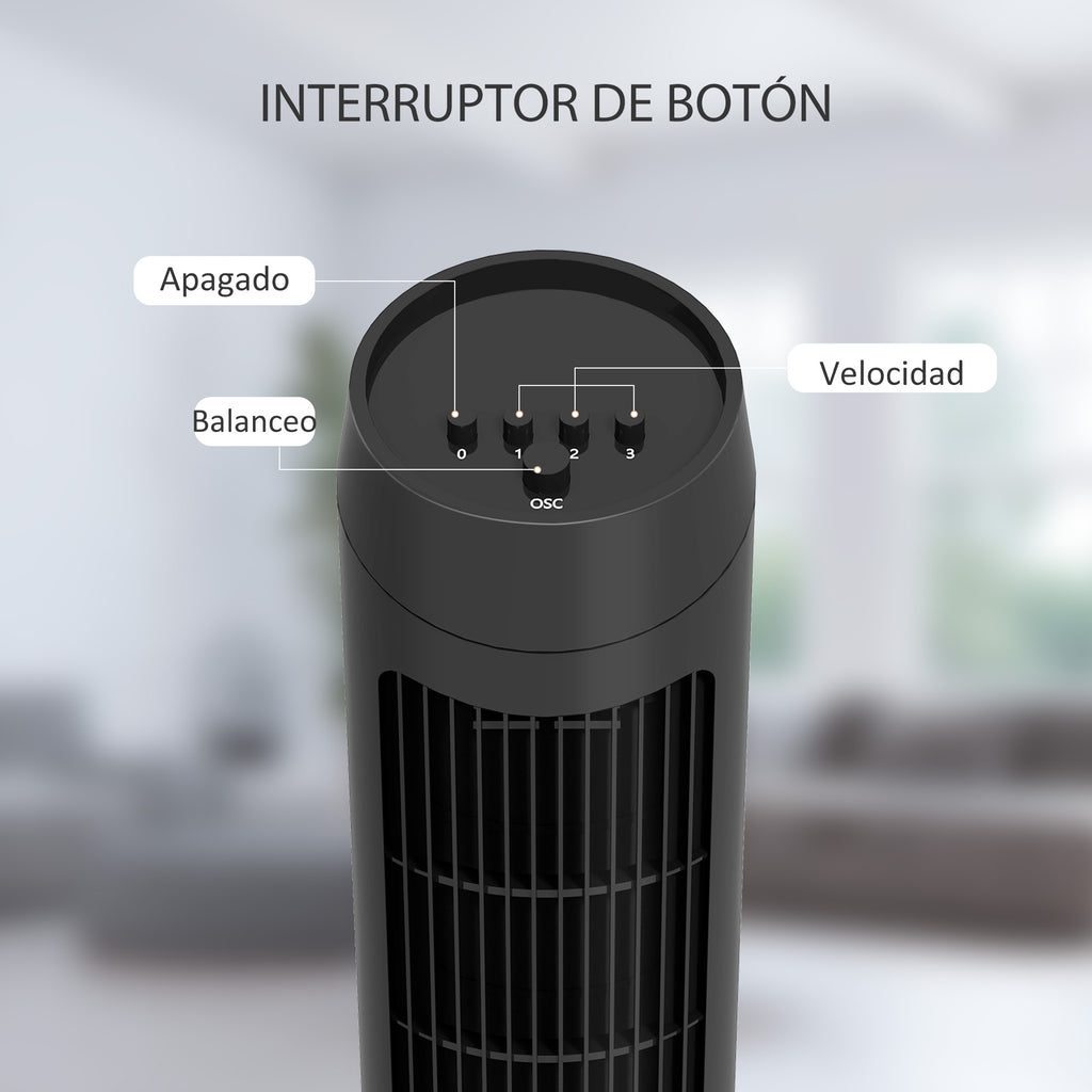 Ventilateur colonne HOMCOM 45W oscillant