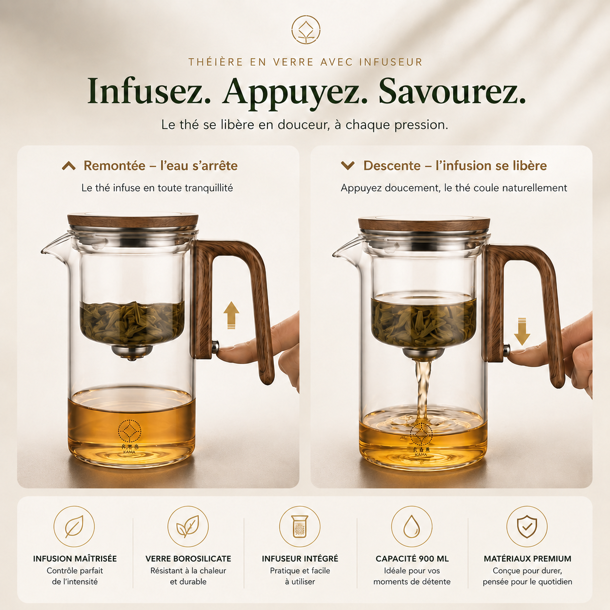 Glass teapot with infuser 750ml - Limited Edition