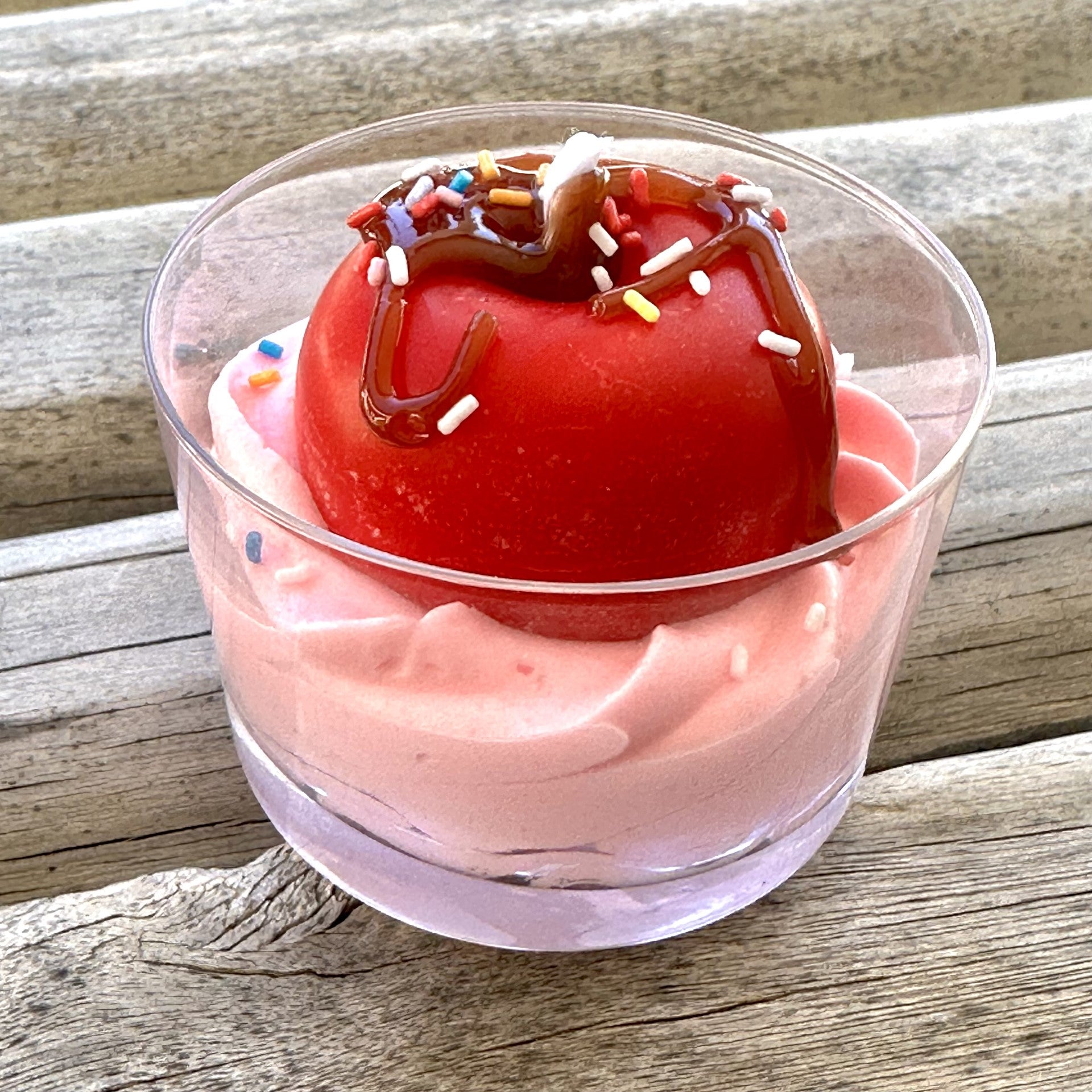 Mini glass candle 90 g Candy apple - Gourmet candle