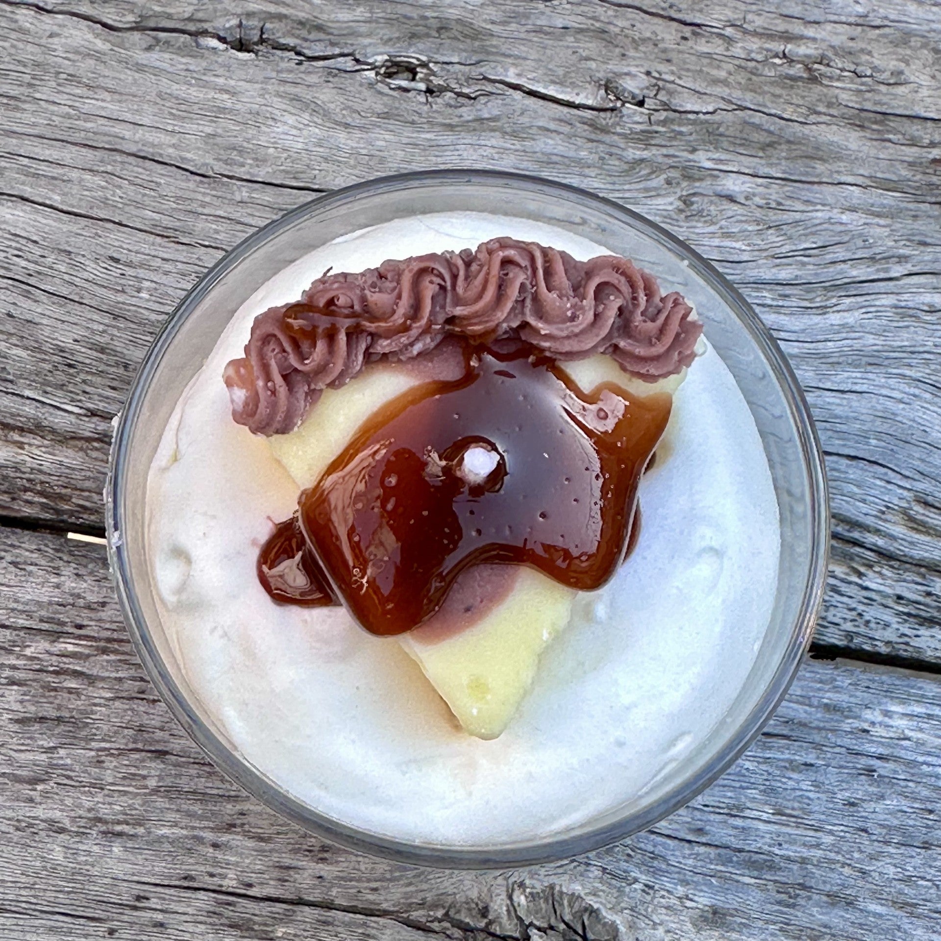 Bougie verrine fête des mères FLAN VANILLE CARAMEL - Bougie Gourmande