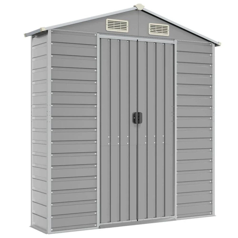 Abri de jardin acier gris clair 191 × 130 × 198 cm