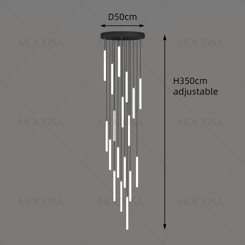 Lustre LED Minimaliste pour Escalier et Salon