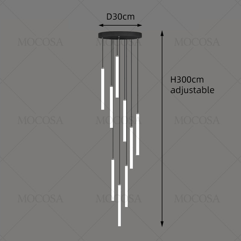 Lustre LED Minimaliste pour Escalier et Salon