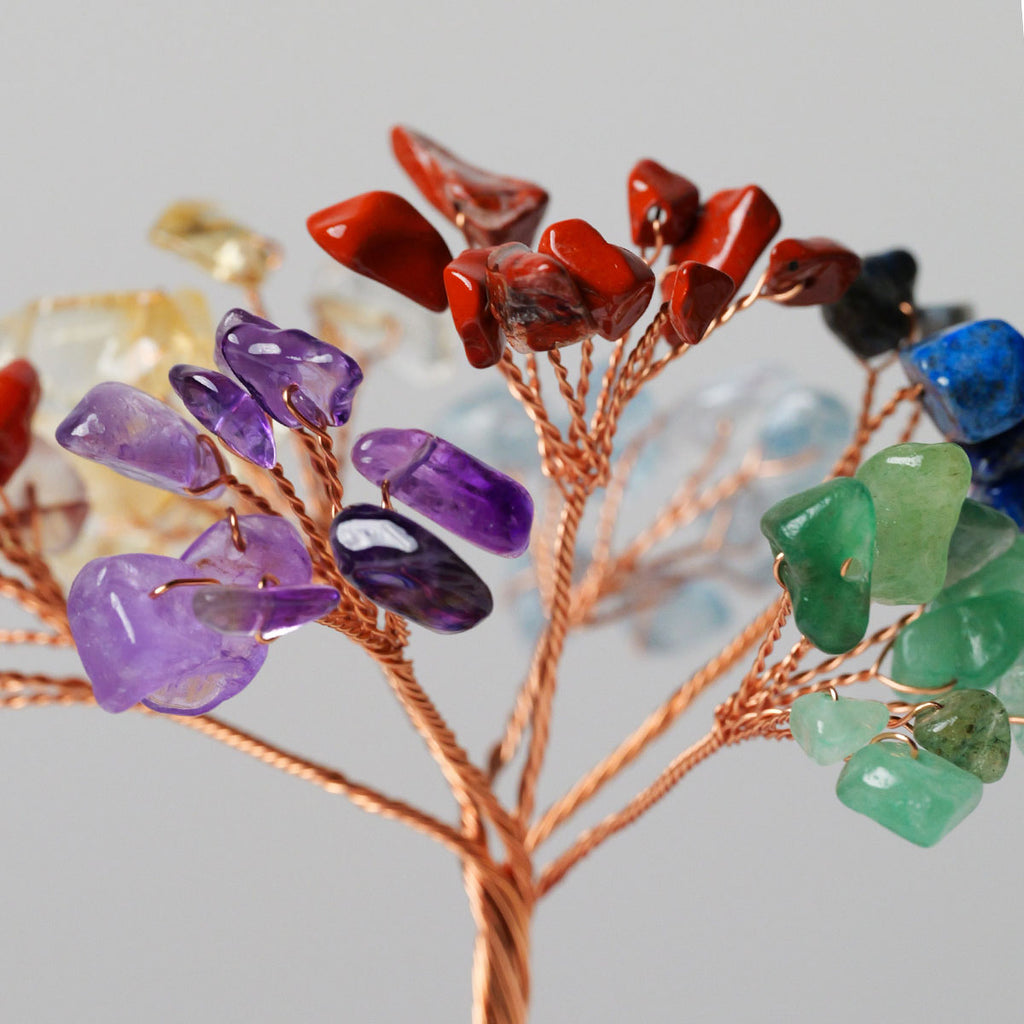 Arbre de Guérison Citrocoal 7 Chakras – Décoration pour Chance et Énergie Positive