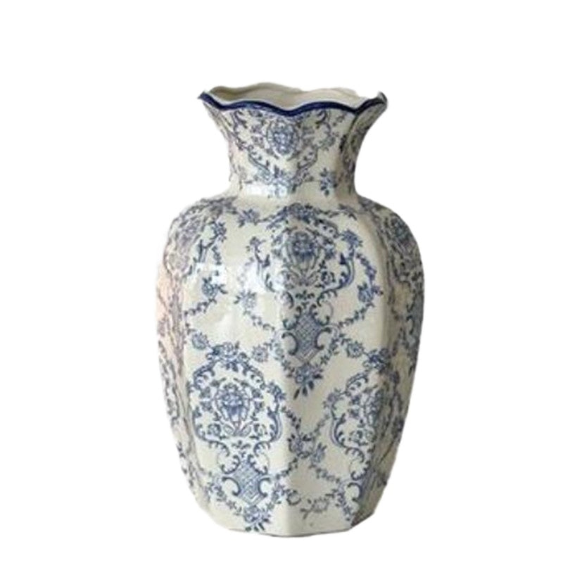 Vase en porcelaine bleu et blanc - Élégance intemporelle pour votre intérieur