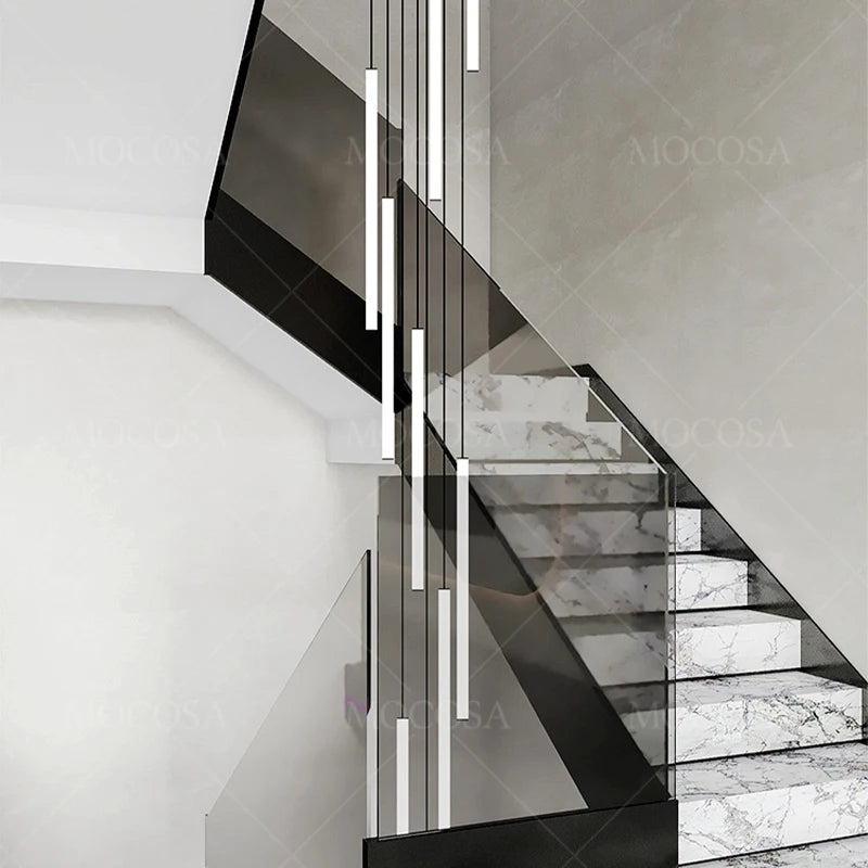 Lustre LED Minimaliste pour Escalier et Salon