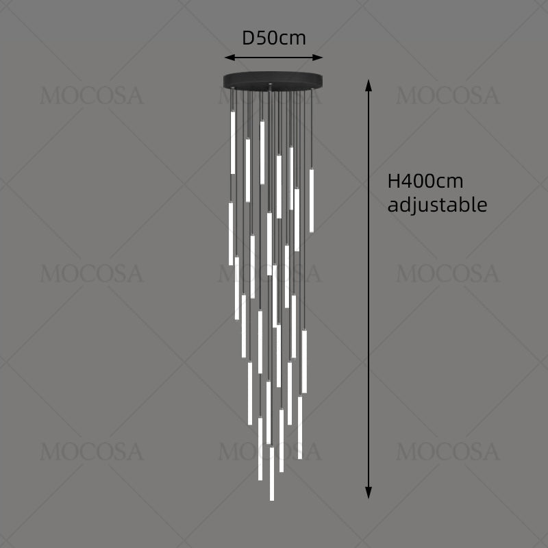 Lustre LED Minimaliste pour Escalier et Salon